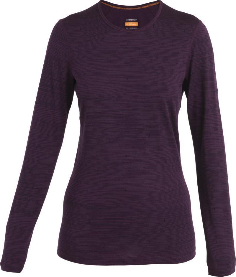 200 Oasis LS Crewe - Ski Tracks - Womens - Nightshade / Midnight Navy / AOP 1