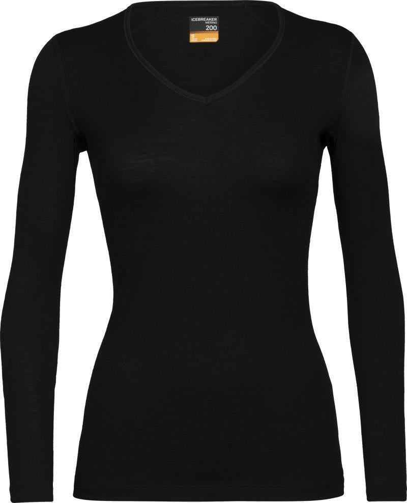 200 Oasis LS V-Neck - Womens - Black 1