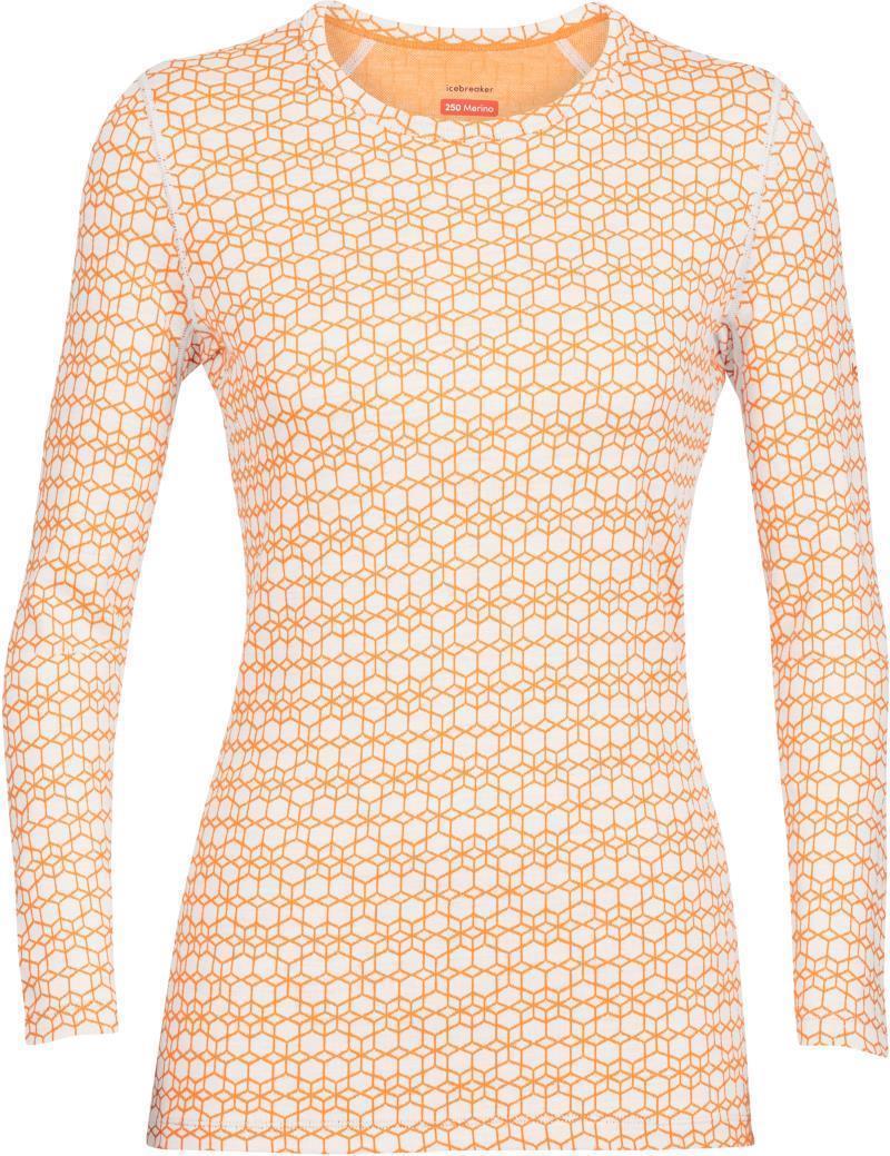 250 Vertex LS Crewe - Alpine Geo - Womens - Snow / Flash - Jacquard 1