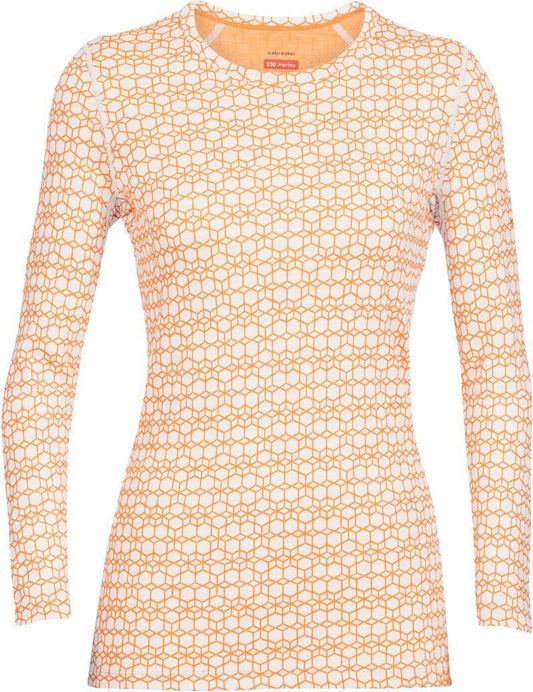 250 Vertex LS Crewe - Alpine Geo - Womens - Snow / Flash - Jacquard 1