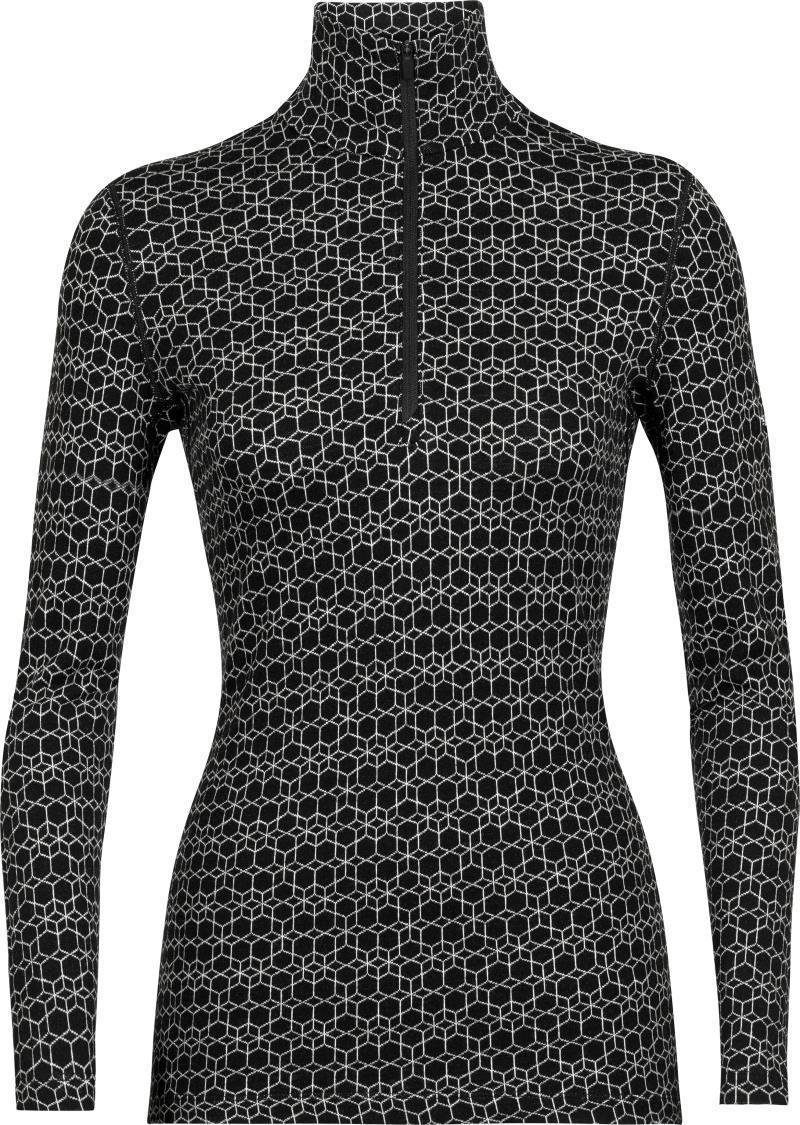 250 Vertex LS Half Zip - Alpine Geo - Womens - Black / Snow - Jacquard 1