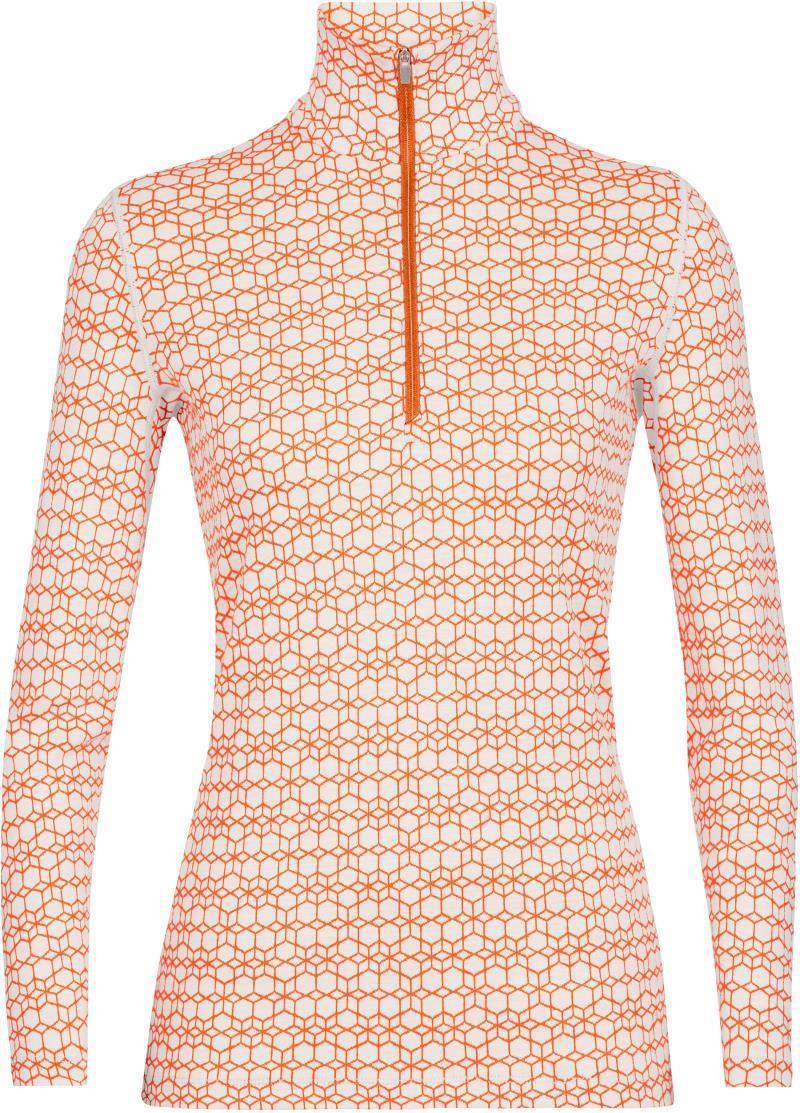 250 Vertex LS Half Zip - Alpine Geo - Womens - Snow / Flash - Jacquard 1