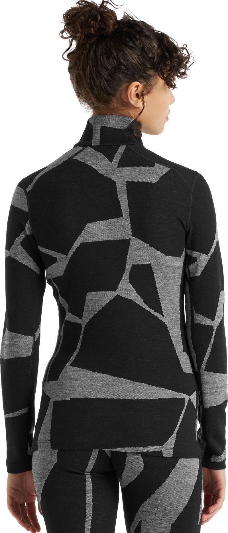 250 Vertex LS Half Zip - Fractured Landscapes - Womens - Black 3
