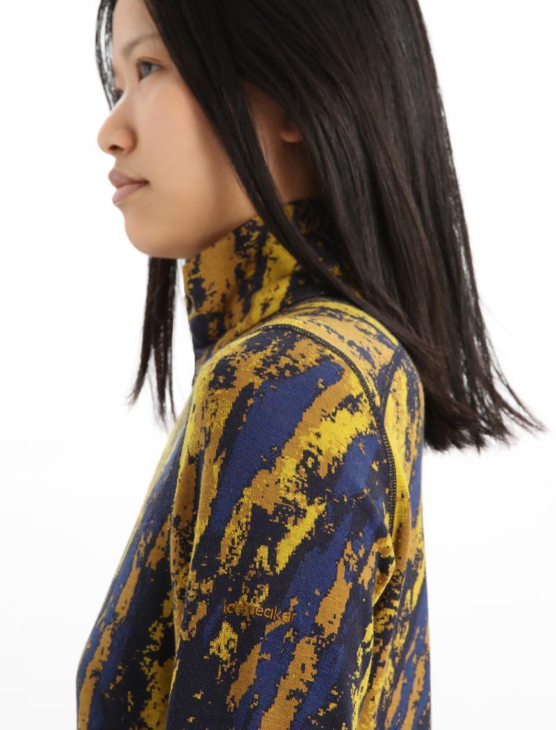 250 Vertex LS Half Zip - Sedimentary - Womens - Silent Gold / Clove / Midnight Navy - Jacquard 5
