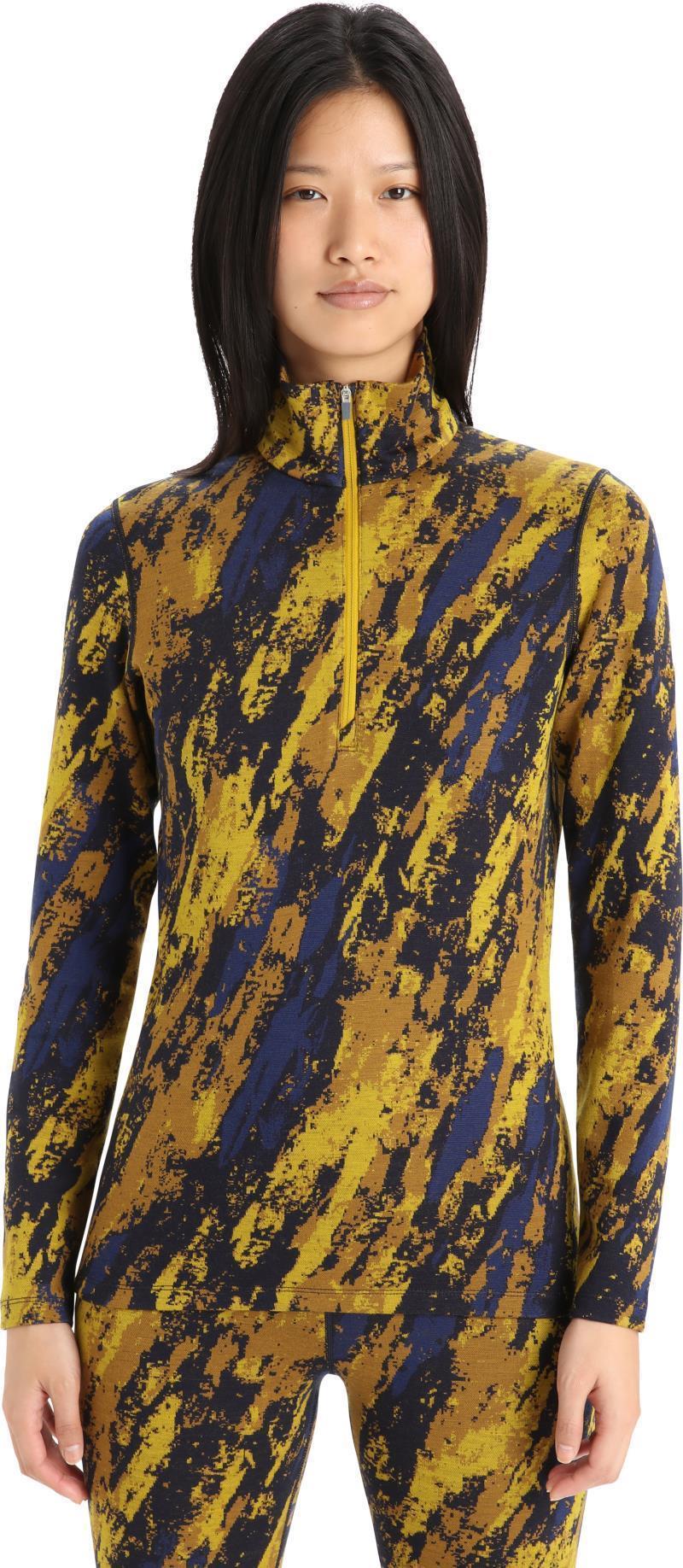 250 Vertex LS Half Zip - Sedimentary - Womens - Silent Gold / Clove / Midnight Navy - Jacquard 2