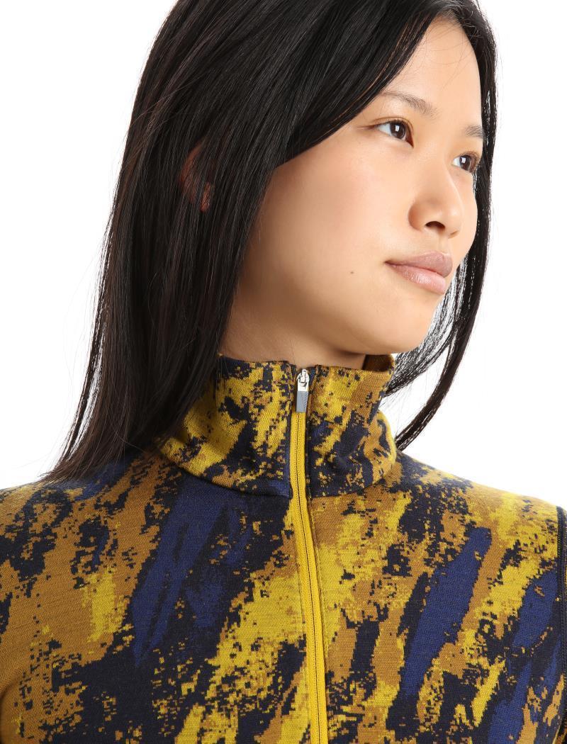 250 Vertex LS Half Zip - Sedimentary - Womens - Silent Gold / Clove / Midnight Navy - Jacquard 4