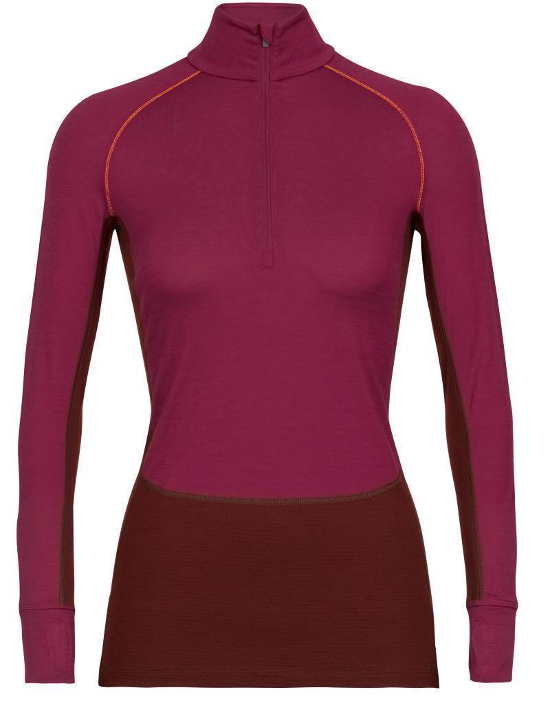 260 ZoneKnit LS Half Zip - Womens - Cherry / Espresso / Flash / CB 1