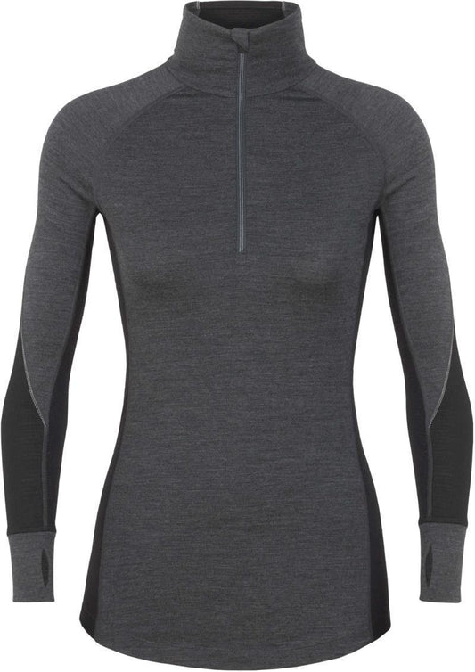 260 Zone LS Half Zip - Womens - Jet Heather / Black 1