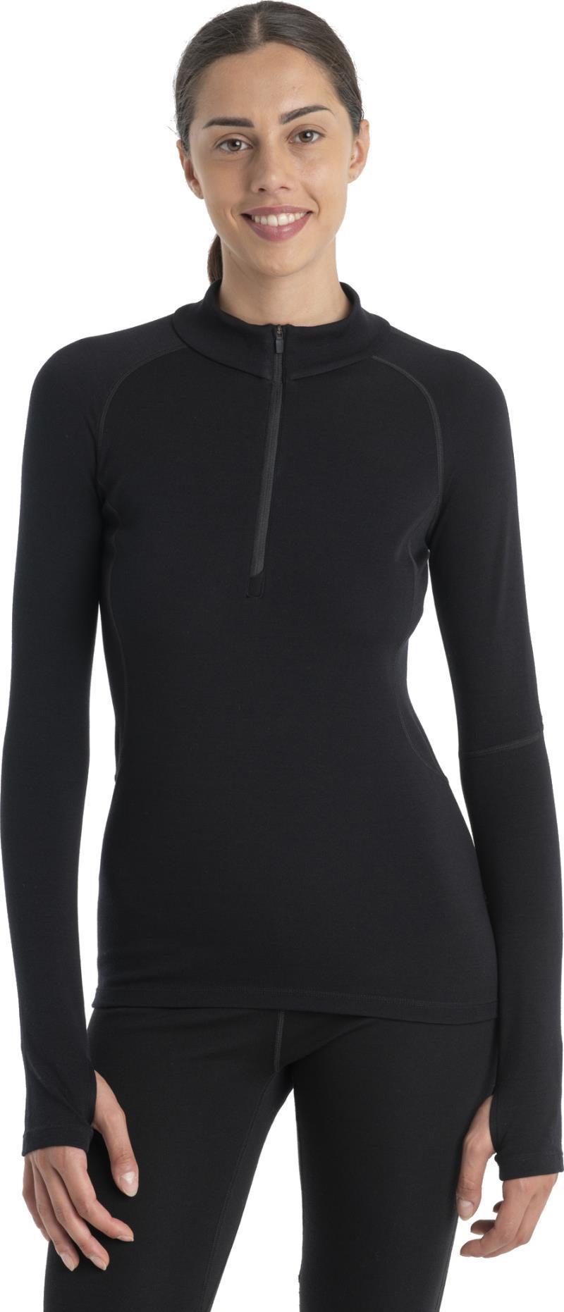 300 MerinoFine Polar LS Half Zip - Womens - Black 1