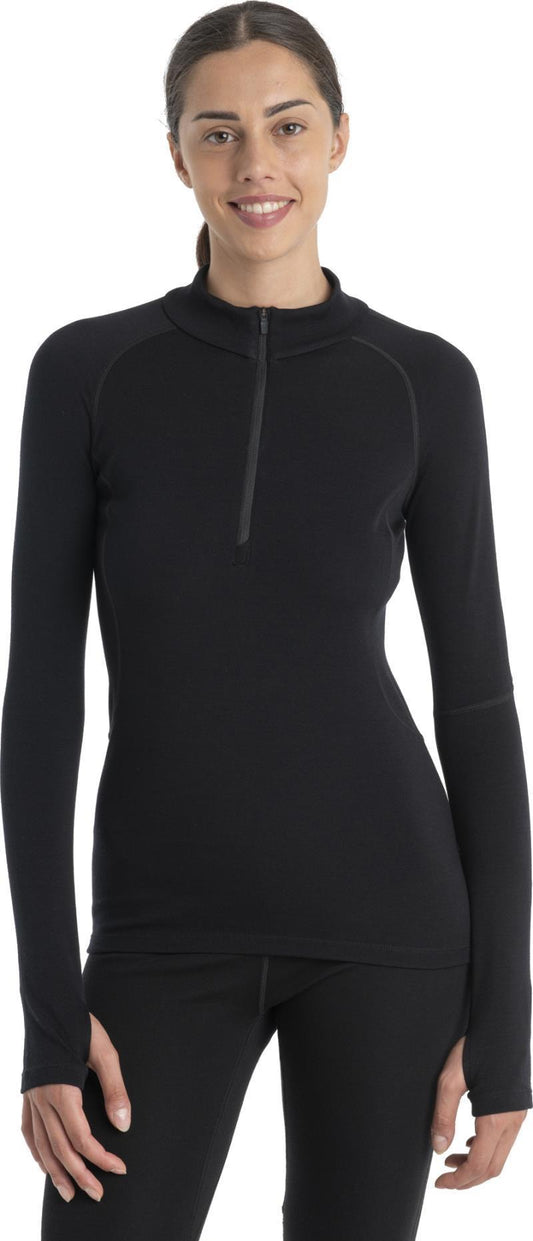 300 MerinoFine Polar LS Half Zip - Womens - Black 1