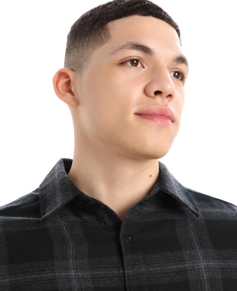 Dawnder LS Flannel Shirt Plaid - Mens - Jet Heather 5