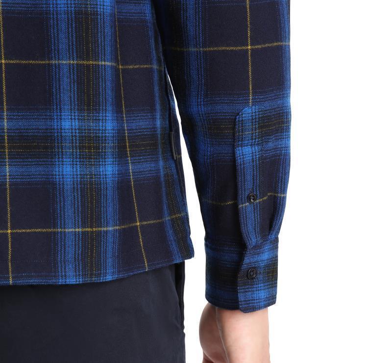 Dawnder LS Flannel Shirt Plaid - Mens - Midnight Navy 4