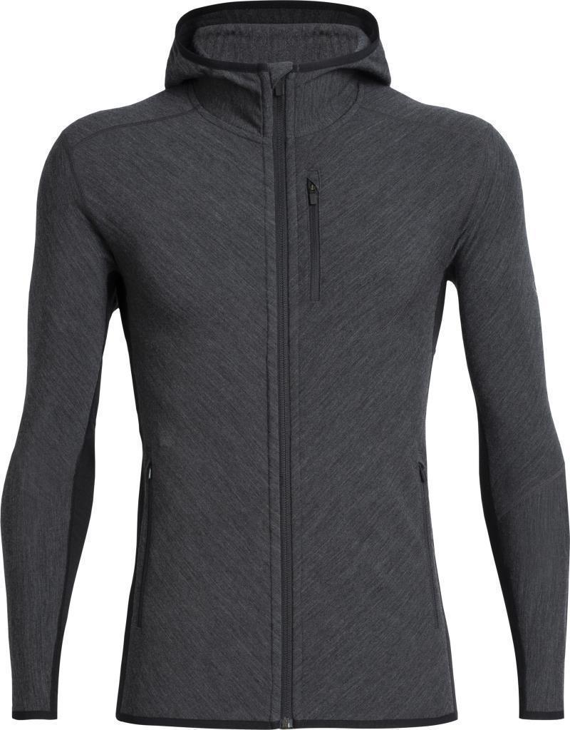 Descender LS Zip Hood - Mens - Jet Heather / Black 1