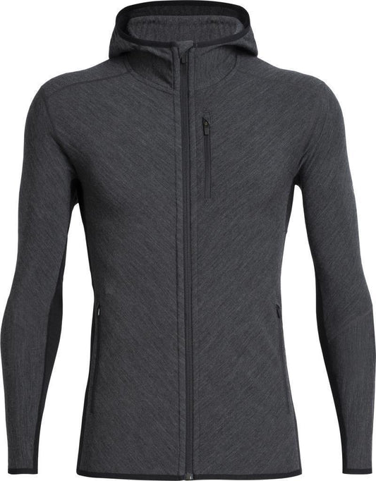 Descender LS Zip Hood - Mens - Jet Heather / Black 1