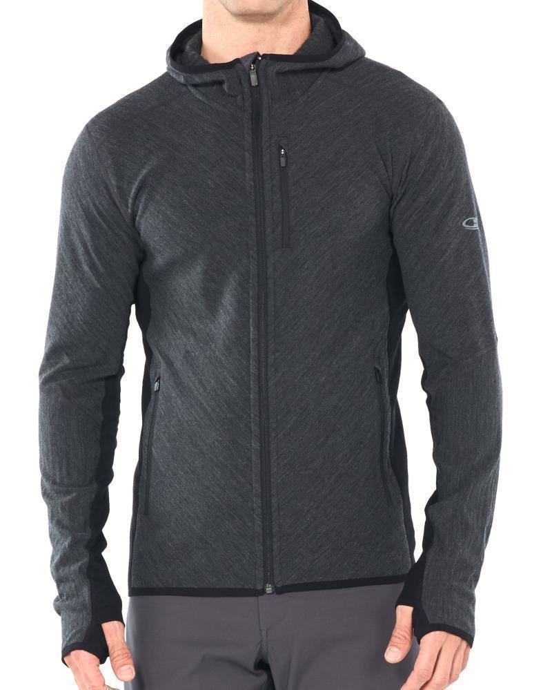 Descender LS Zip Hood - Mens - Jet Heather / Black 2