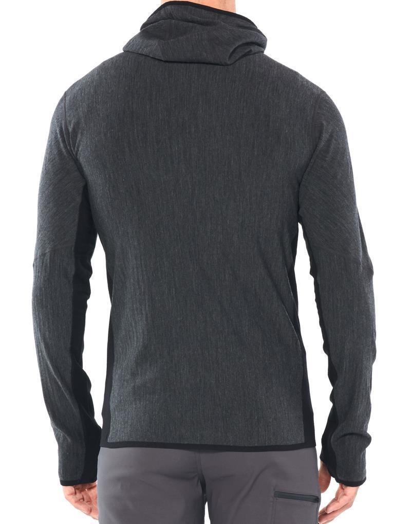 Descender LS Zip Hood - Mens - Jet Heather / Black 3