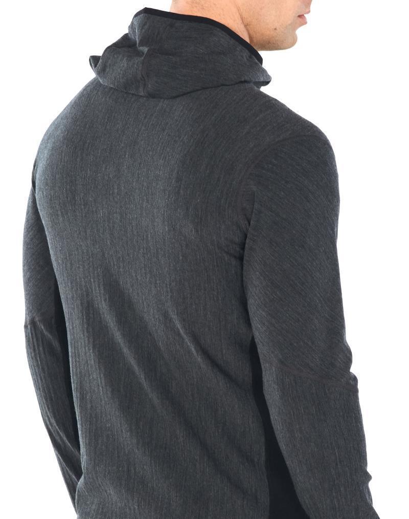 Descender LS Zip Hood - Mens - Jet Heather / Black 5