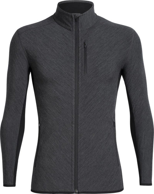 Descender LS Zip - Mens - Jet Heather / Black 1
