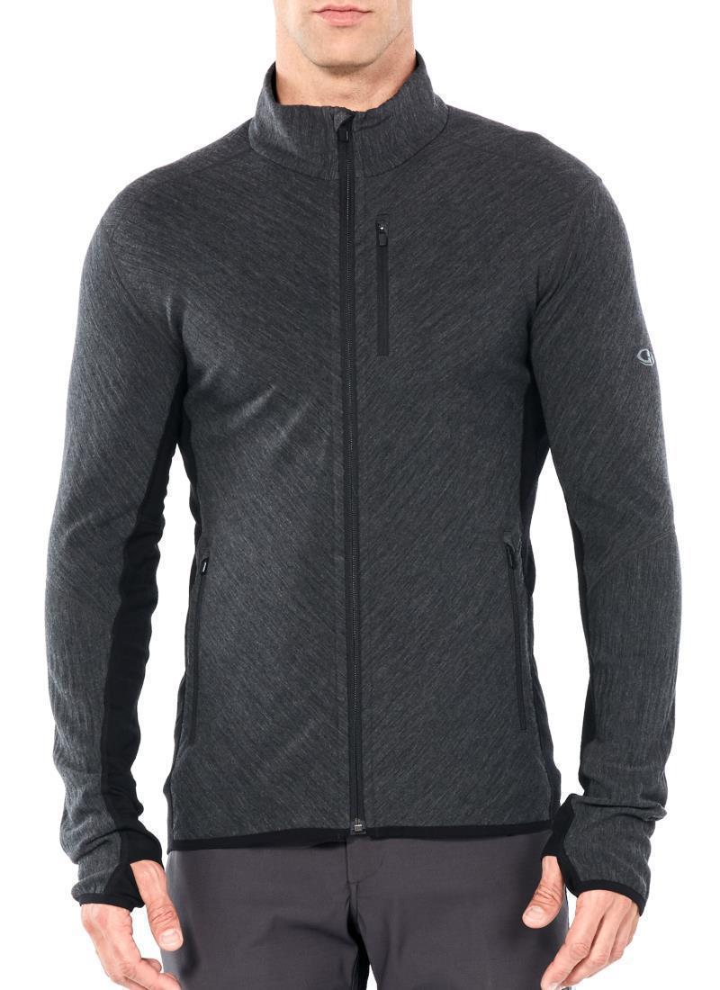 Descender LS Zip - Mens - Jet Heather / Black 2