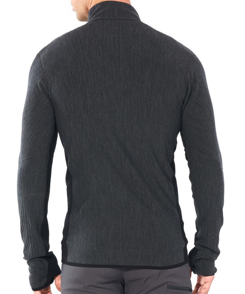 Descender LS Zip - Mens - Jet Heather / Black 3