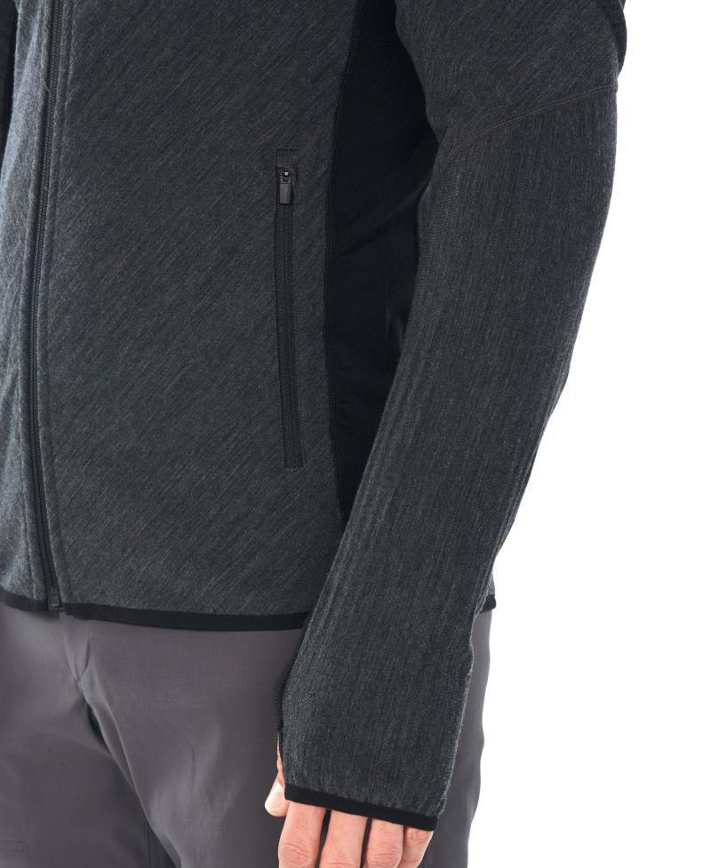 Descender LS Zip - Mens - Jet Heather / Black 5