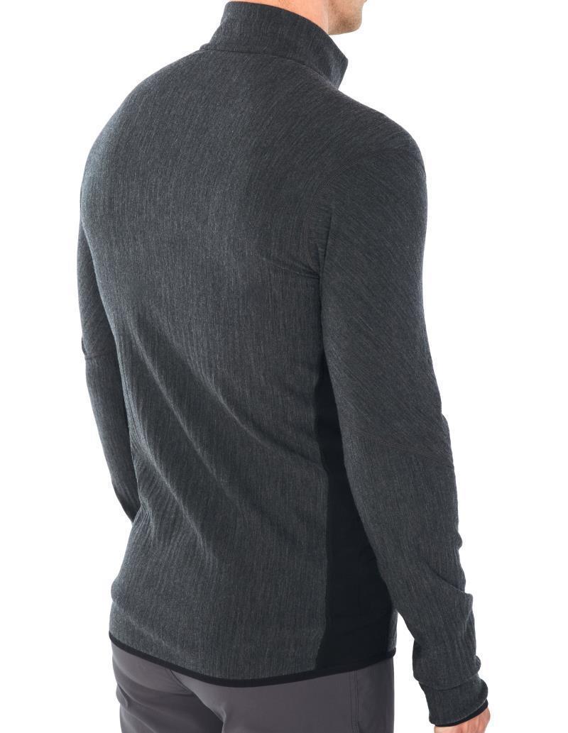Descender LS Zip - Mens - Jet Heather / Black 6