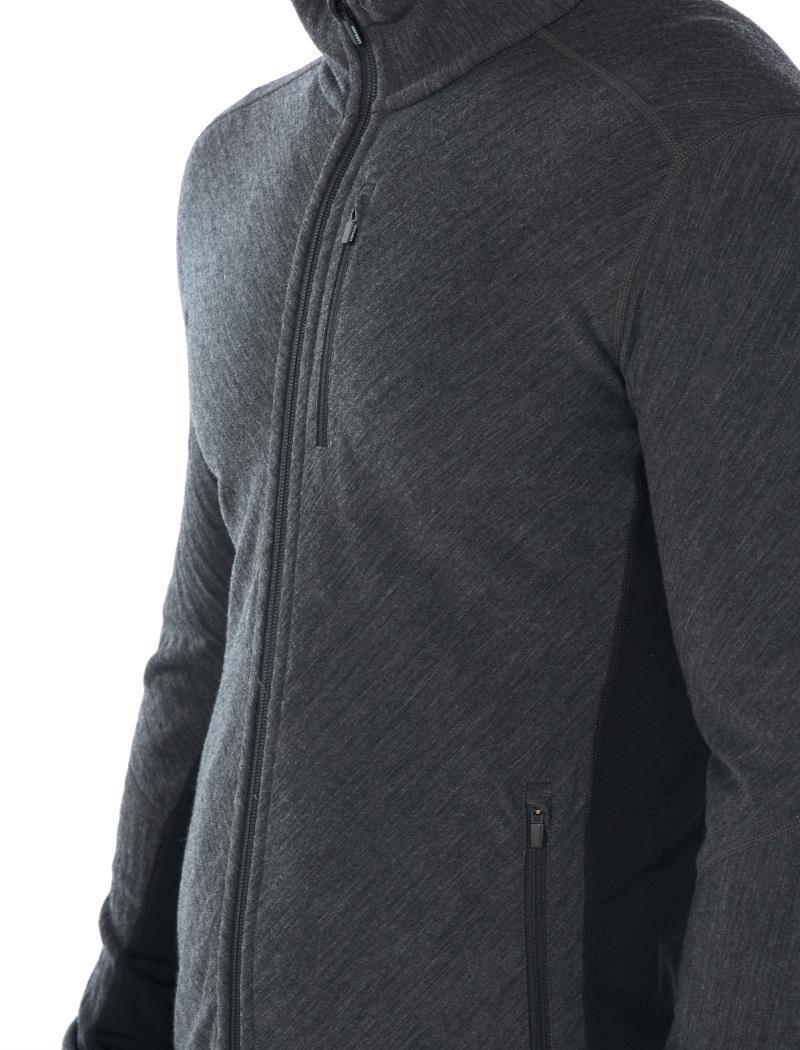 Descender LS Zip - Mens - Jet Heather / Black 7