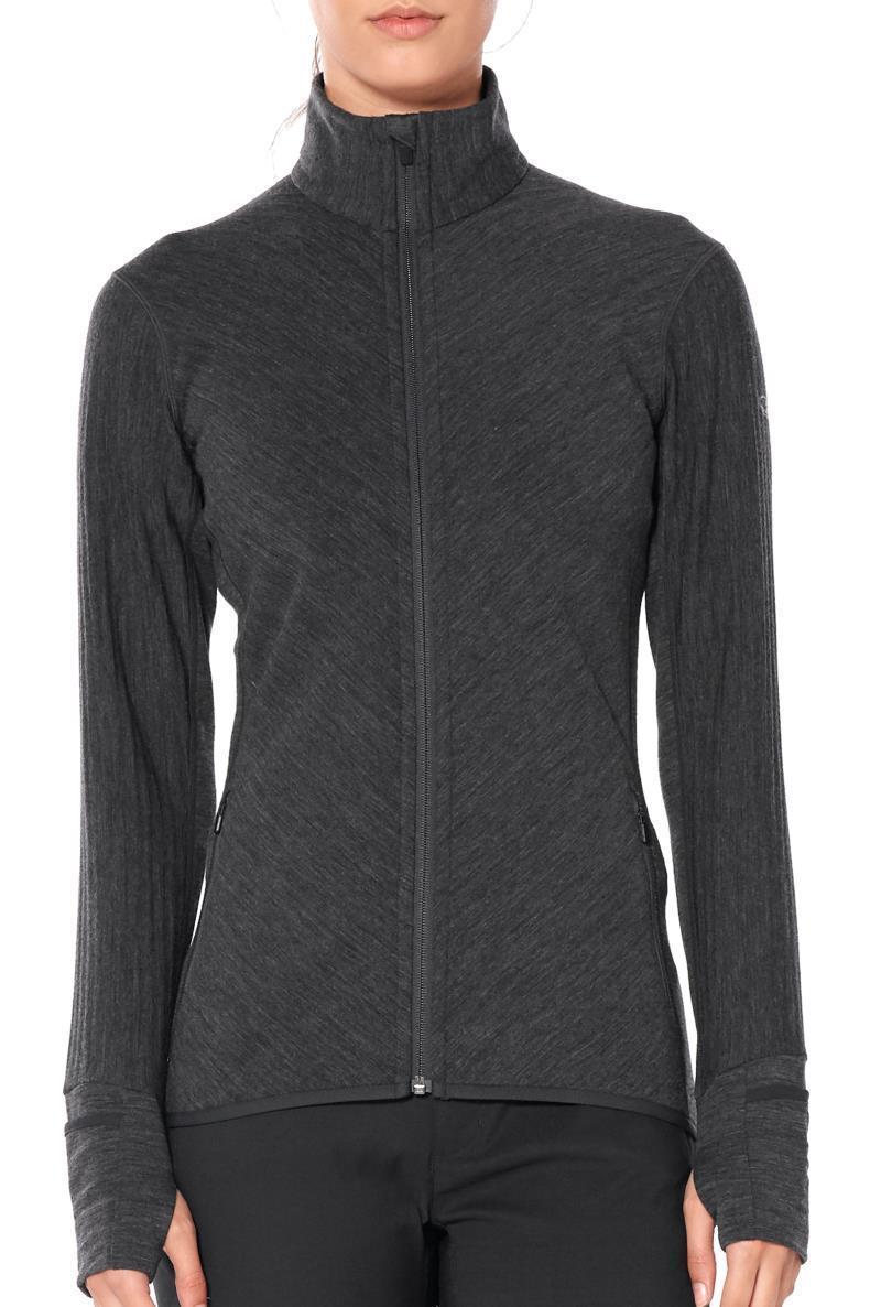 Descender LS Zip - Womens - Jet Heather 2