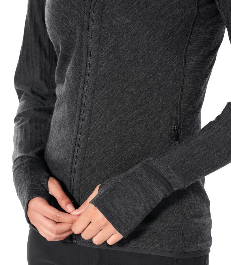Descender LS Zip - Womens - Jet Heather 6