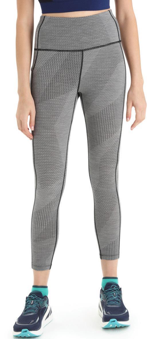 Fastray High Rise Tights - Gridlines - Womens - Metro Heather / Black / AOP 3