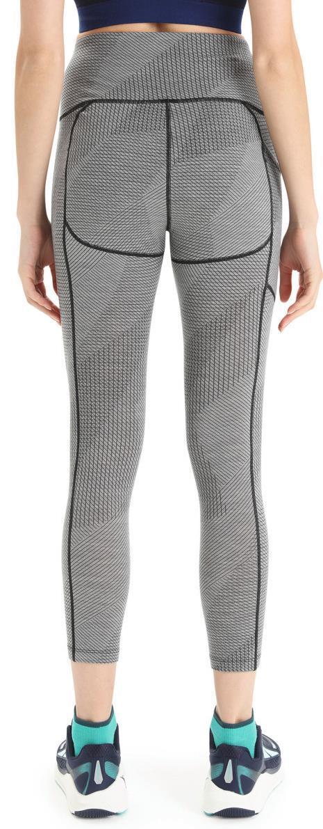 Fastray High Rise Tights - Gridlines - Womens - Metro Heather / Black / AOP 4