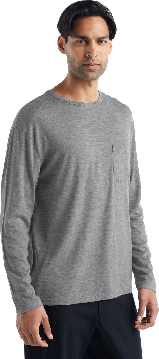 Granary LS Pocket Tee - Mens - Gritstone Heather 1