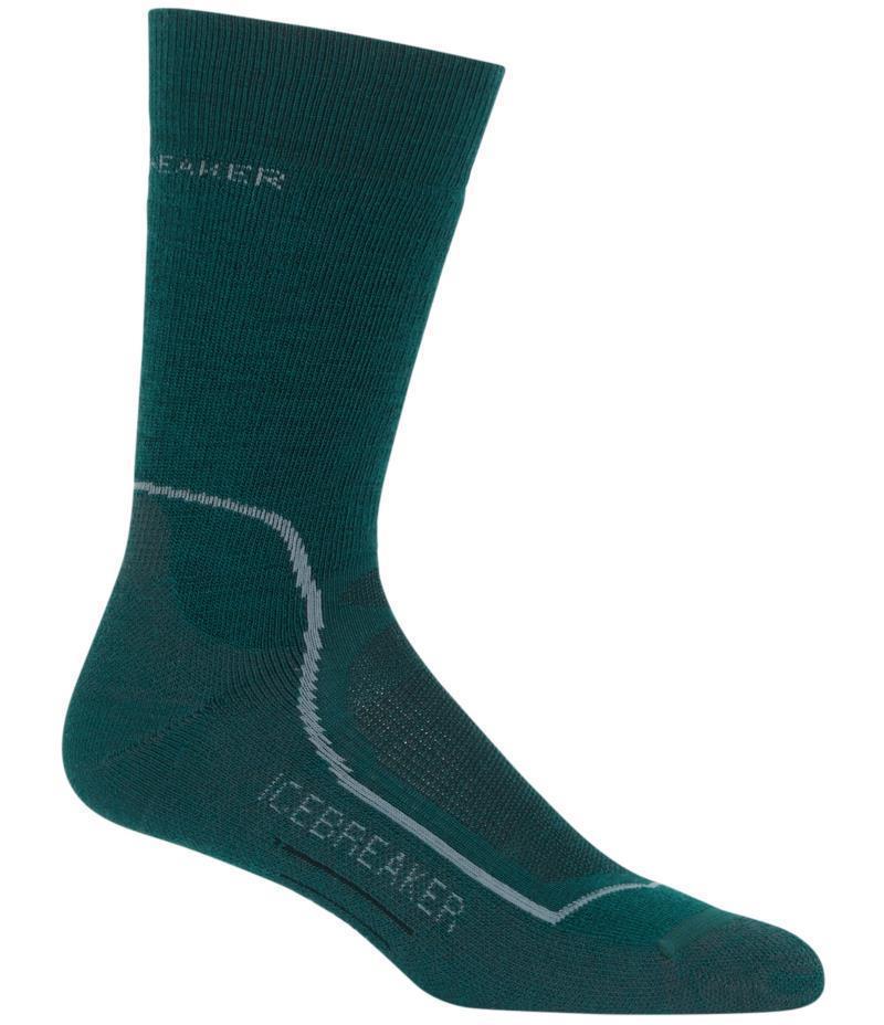 Hike+ Crew Merino Socks - Medium Cushion - Mens - Dark Pine / Monsoon / Twister Heather 1