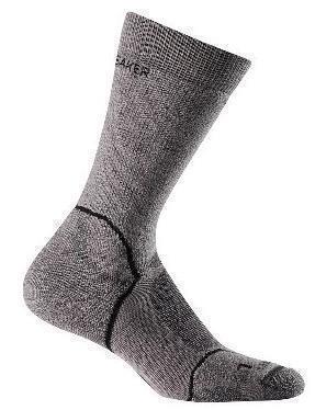 Hike+ Crew Merino Socks - Medium Cushion - Mens - Fossil / Black / Monsoon 1