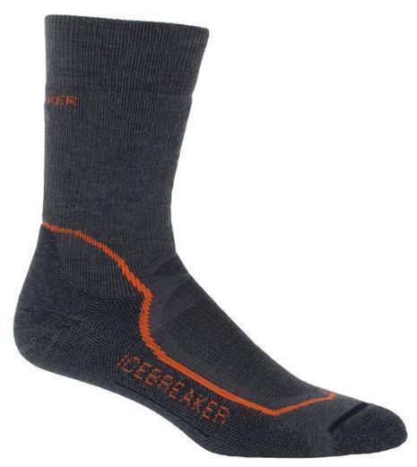 Hike+ Crew Merino Socks - Medium Cushion - Mens - Monsoon / Heat / Black 1