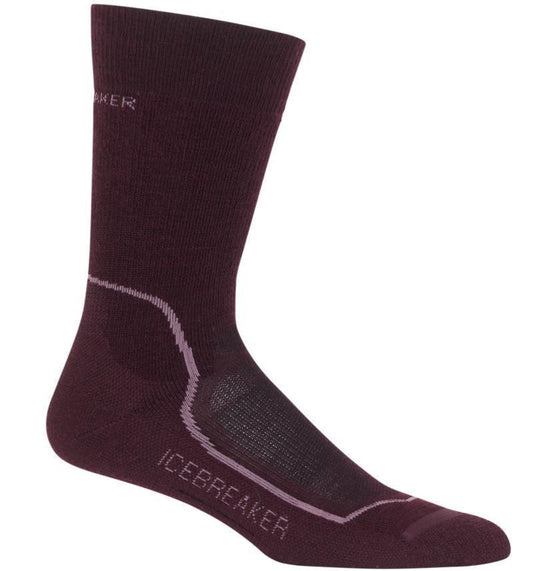 Hike+ Crew Merino Socks - Medium Cushion - Womens - Velvet / Opal 1