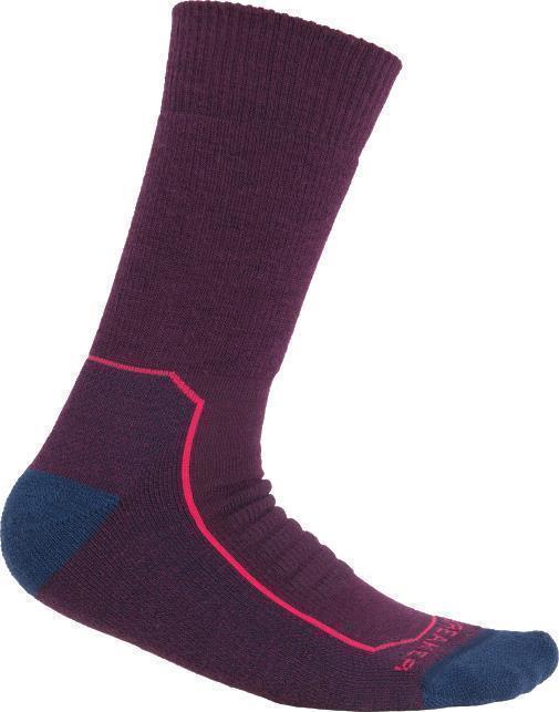 Hike+ Crew Socks - Heavy Cushion - Womens - Nightshade / Electron Pink / Royal Navy 1
