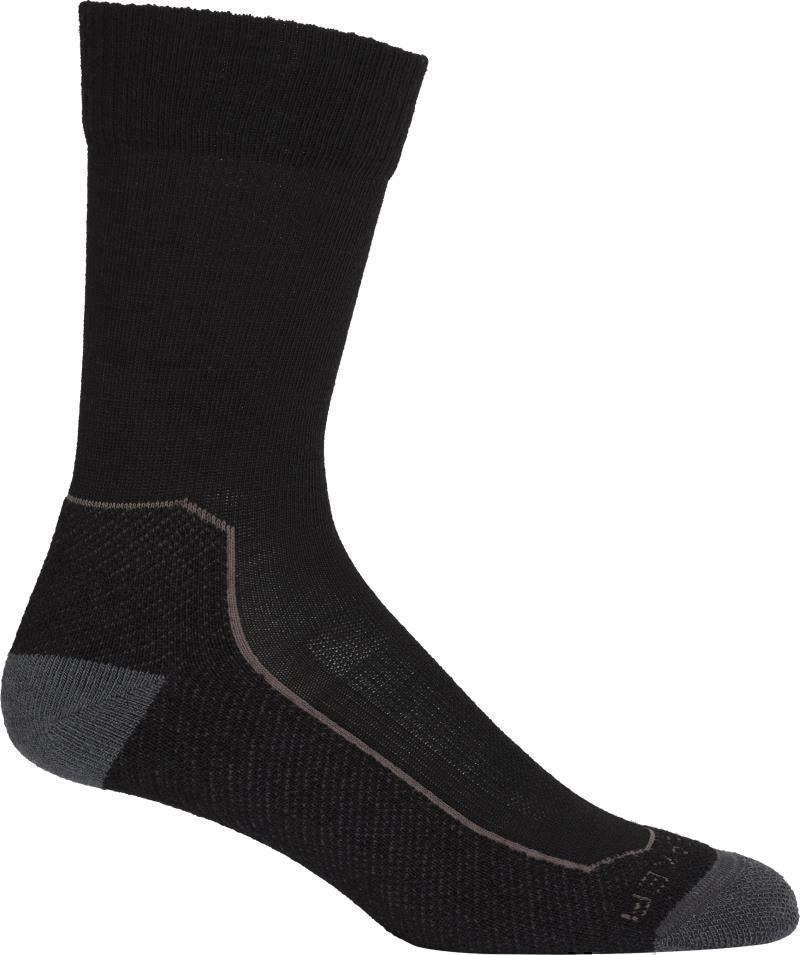 Hike+ Crew Socks - Light Cushion - Mens - Black / Mink / Monsoon 1