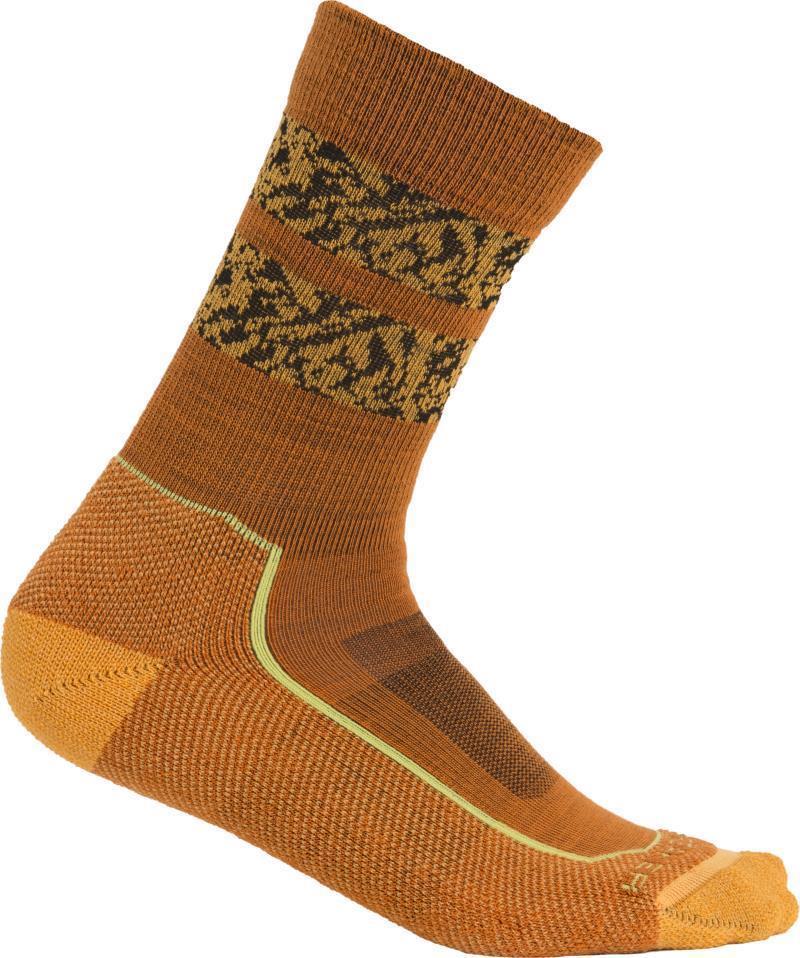 Hike+ Crew Socks - Light Cushion - Natural Summit - Mens - Earth / Solar / Bio Lime 1