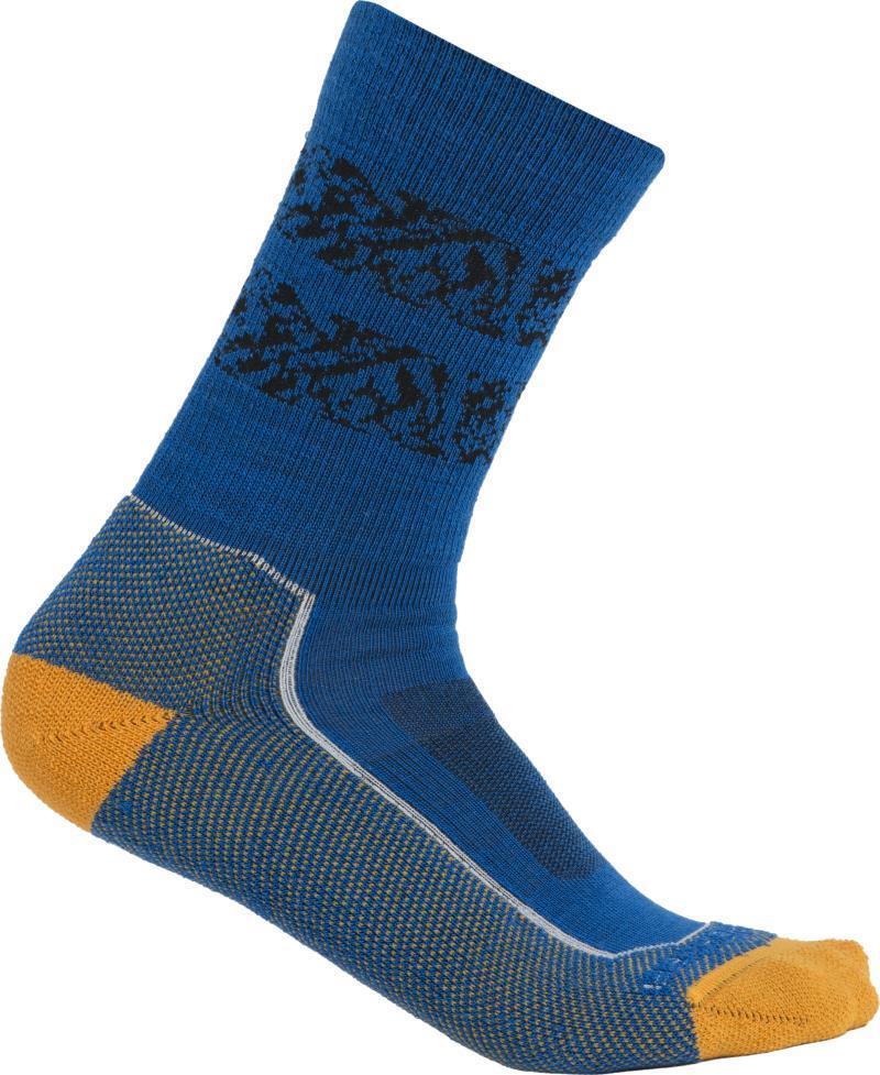 Hike+ Crew Socks - Light Cushion - Natural Summit - Mens - Lazurite / Solar / Snow 1