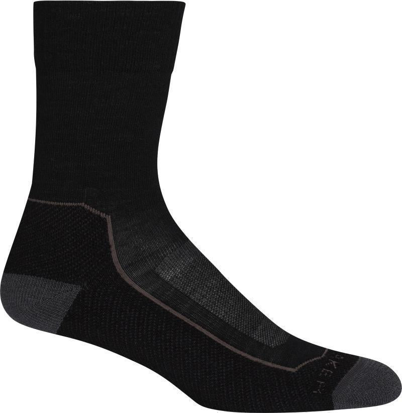 Hike+ Crew Socks - Light Cushion - Womens - Black / Monsoon / Mink 1