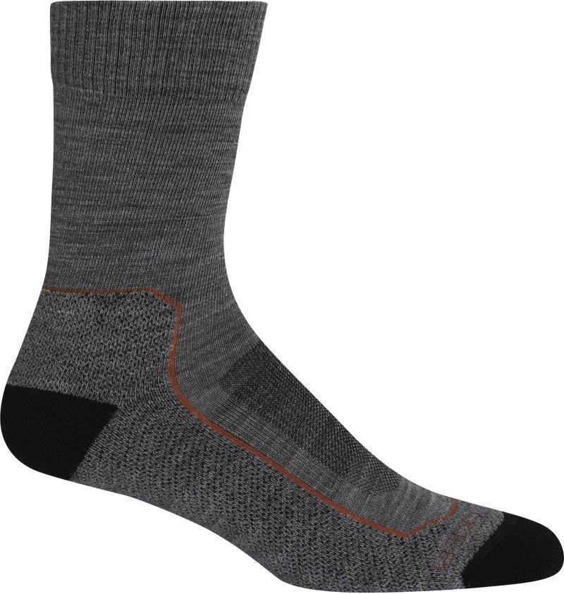 Hike+ Crew Socks - Light Cushion - Womens - Gritstone Heather / Black / Clay 1