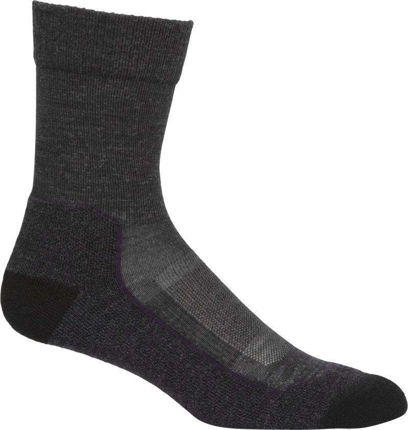 Hike+ Crew Socks - Light Cushion - Womens - Jet Heather / Lotus 1