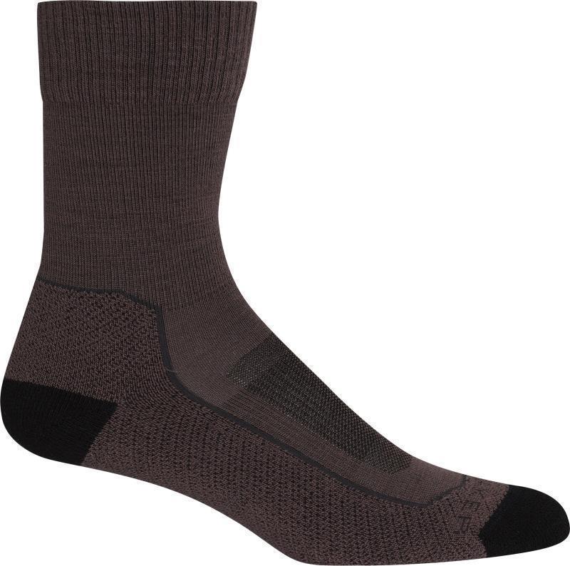 Hike+ Crew Socks - Light Cushion - Womens - Mink / Black / Monsoon 1