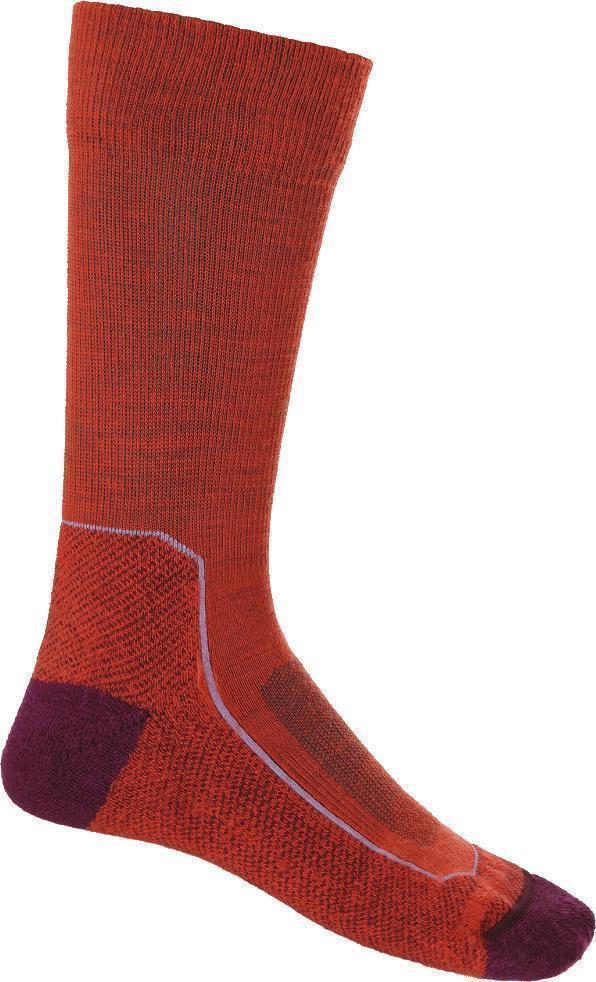 Hike+ Crew Socks - Light Cushion - Womens - Vibrant Earth / Go Berry 1