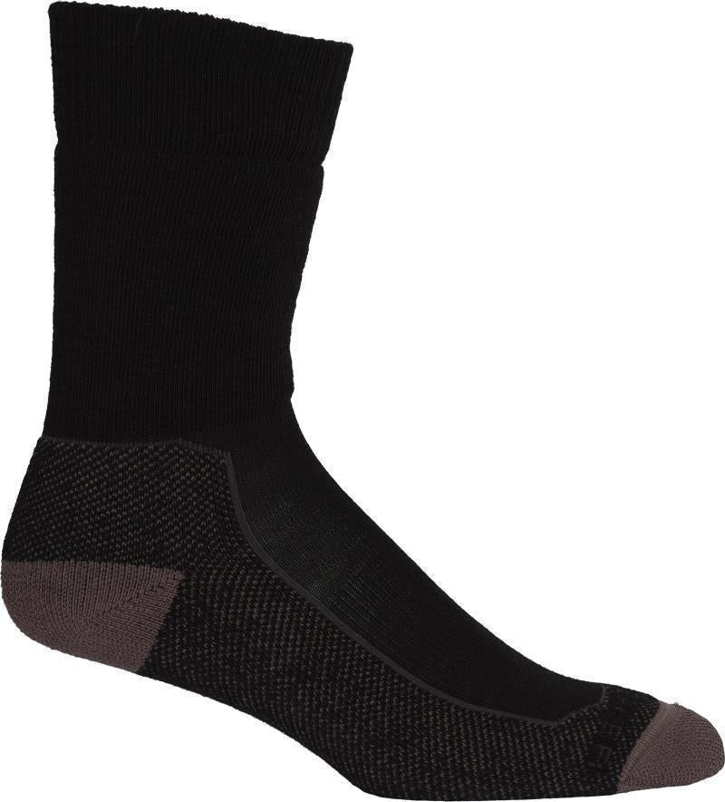 Hike+ Crew Socks - Medium Cushion - Mens - Black / Mink / Monsoon 1