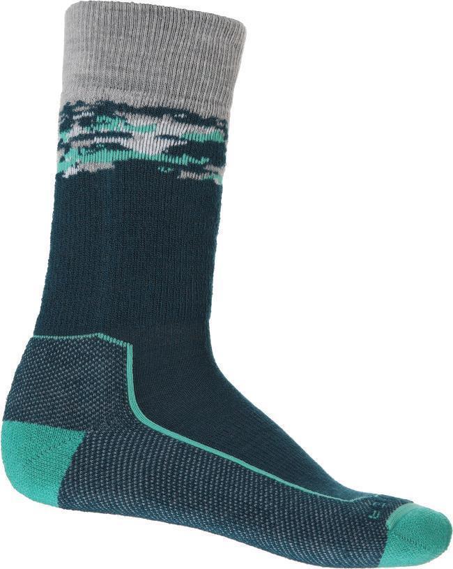 Hike+ Crew Socks - Medium Cushion - Sedimentary - Mens - Green Glory / Fresh 1