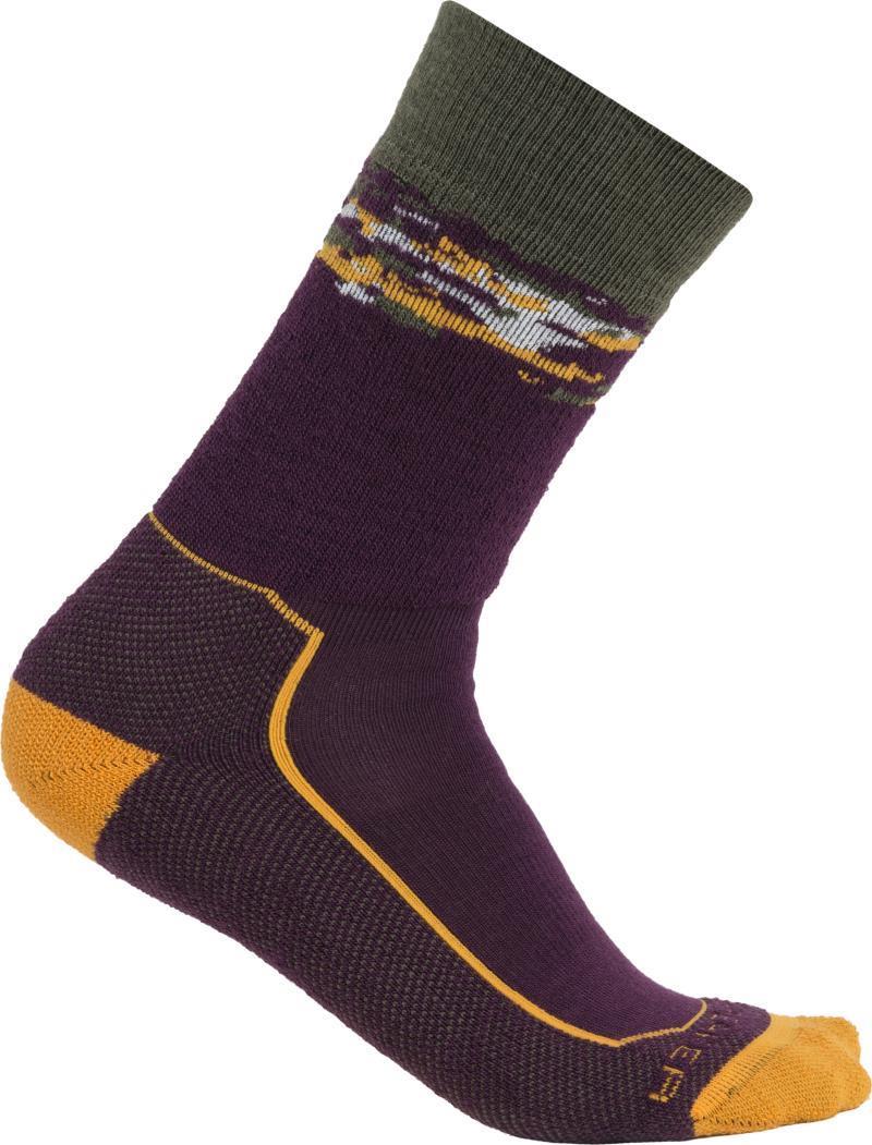 Hike+ Crew Socks - Medium Cushion - Sedimentary - Mens - Nightshade / Solar / Loden 1