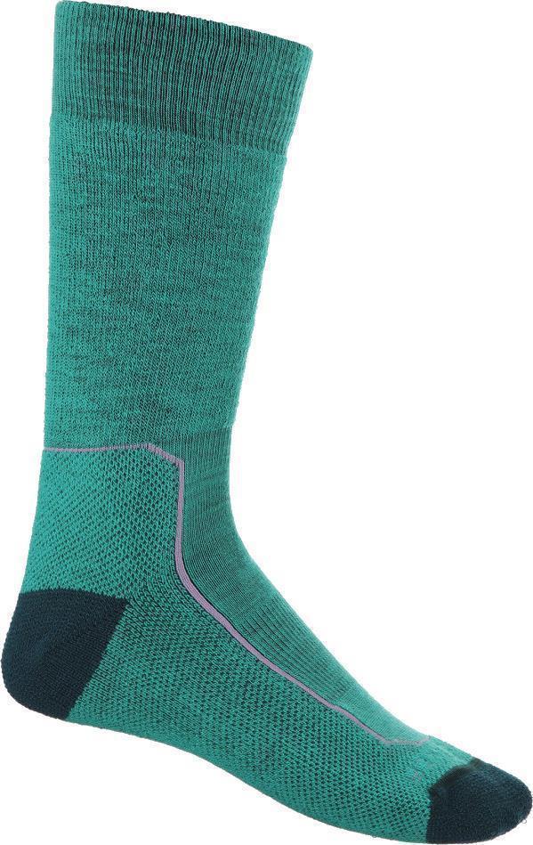 Hike+ Crew Socks - Medium Cushion - Womens - Fresh / Green Glory / Purple Gaze 1