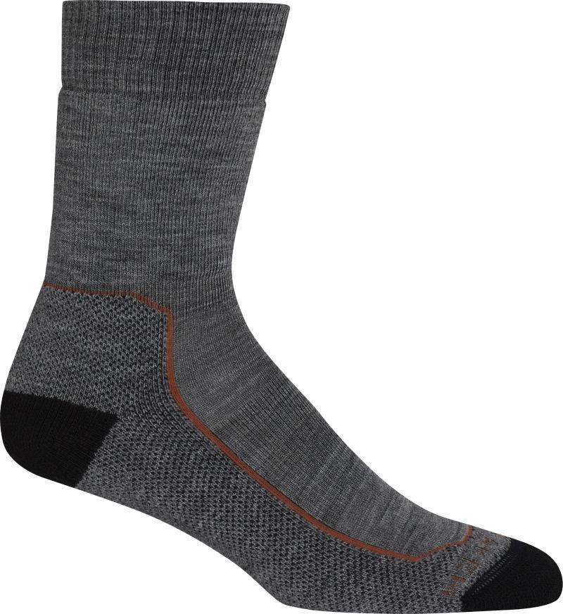 Hike+ Crew Socks - Medium Cushion - Womens - Gritstone Heather / Black / Clay 1